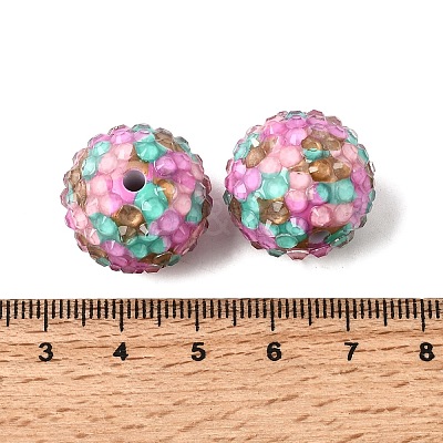 Opaque Acrylic & Resin Rhinestone Beads OACR-G062-02E-1