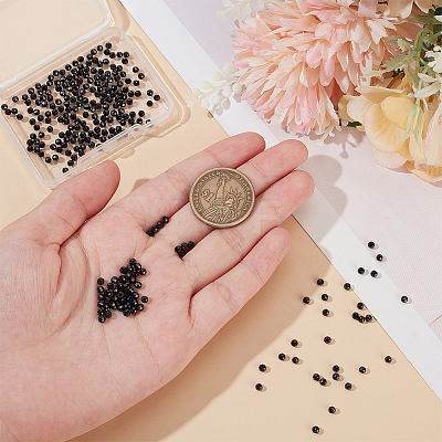2 Strands Natural Black Spinel Beads Strands G-OC0005-44-1