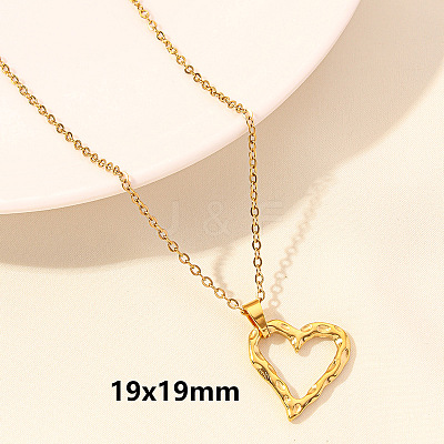 304 Stainless Steel Heart-shaped Necklace Jewelry DIY Accessories FY2457-4-1
