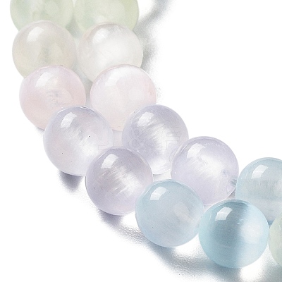 Natural Selenite Beads Strands G-D071-01A-1