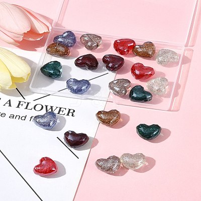 21Pcs 7 Colors Transparent Acrylic Beads OACR-FS0001-94-1