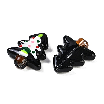 Christmas Theme Handmade Lampwork Beads LAMP-I027-07B-1