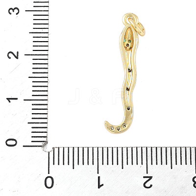 Brass Micro Pave Cubic Zirconia Enamel Pendants KK-D354-06G-C-1