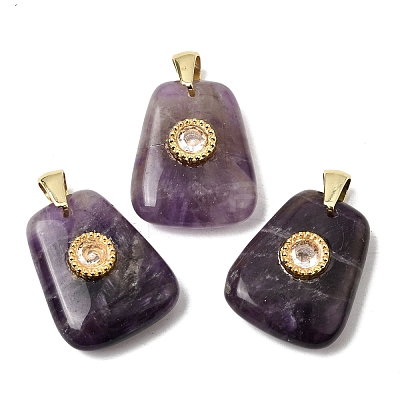 Natural Banded Amethyst Pendants G-C282-03K-1