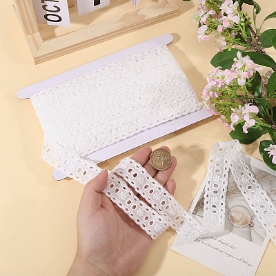 Flower Pattern Cotton Embroidery Lace Ribbon OCOR-CA0001-38B-1