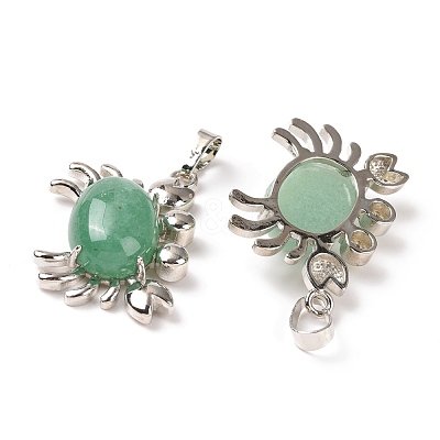 Natural Green Aventurine Pendants G-D469-01P-03-1