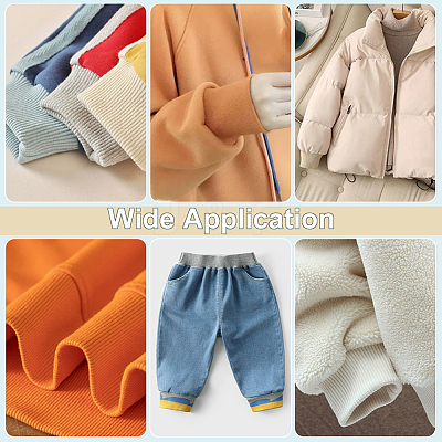 Polycotton Elastic Ribbing Fabric for Cuffs DIY-WH0021-10D-1