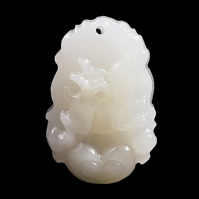 Natural White Jade Carved Pendants LS-G-S384-01D-1