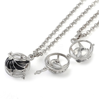 Brass Enamel Pendant Necklaces NJEW-G089-08P-03-1
