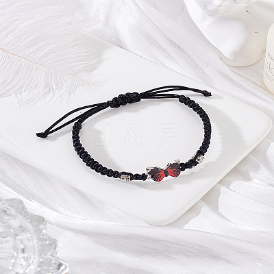 1Pc Alloy Butterfly Link Bracelet BJEW-LP0004-25B-1