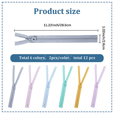 12Pcs 6 Colors Garment Accessories FIND-GF0008-62-1