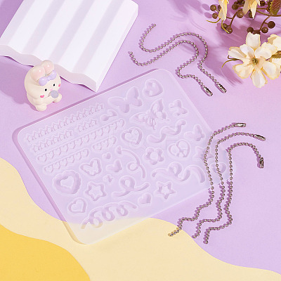Heart Star DIY Silicone Pendant Molds DIY-TA0010-95-1