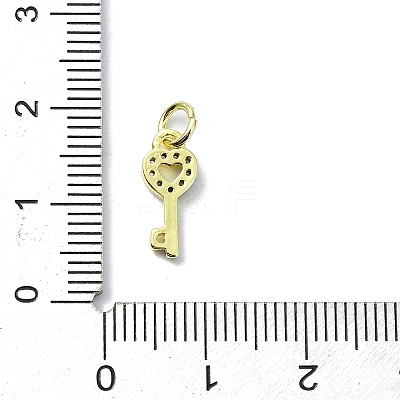Brass Micro Pave Claer Cubic Zirconia Charms KK-H475-50G-02-1