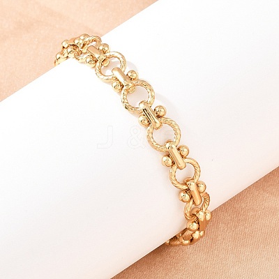 304 Stainless Steel Link Chain Bracelets for Women BJEW-H207-01D-G-1