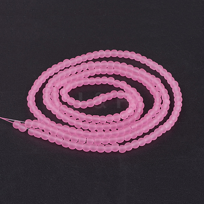 Baking Paint Transparent Glass Bead Strands GLAA-S031-4mm-20-1