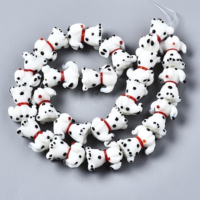 Handmade Bumpy Lampwork Beads Strands LAMP-Q031-002-1