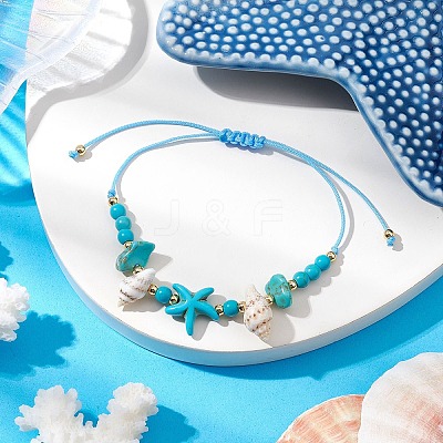 Adjustable Braided Beads Bracelets for Women BJEW-JB11164-01-1