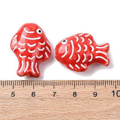 Handmade Porcelain Beads PORC-K010-08J-1