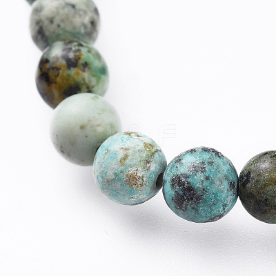 Natural African Turquoise(Jasper) Stretch Bracelets BJEW-JB04557-04-1
