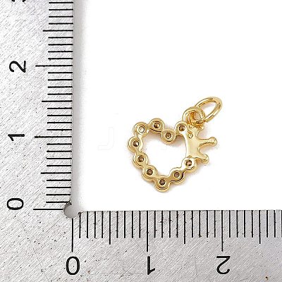 Brass Micro Pave Cubic Zirconia Charms KK-H077-02G-01-1