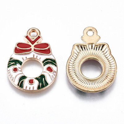 Eco-Friendly Alloy Enamel Pendants X-ENAM-Q437-071-NR-1