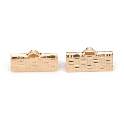304 Stainless Steel Ribbon Crimp Ends STAS-P249-27C-G-1