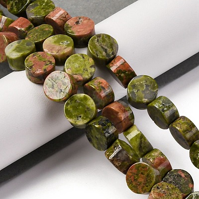 Natural Unakite Beads Strands G-C159-B05-01-1