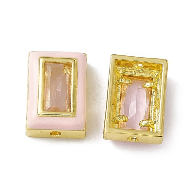 Rack Plating Brass Rectangle Beads KK-C007-14G-04-1