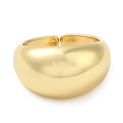 Rack Plating Brass Blank Dome Open Cuff Rings RJEW-E290-02G-1