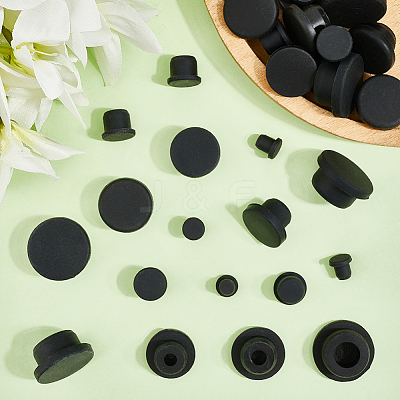 30Pcs 5 Styles Silicone Hole Plugs AJEW-GF0011-63B-1