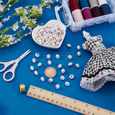 100Pcs 1-Hole Resin Buttons RESI-FG0001-12B-1