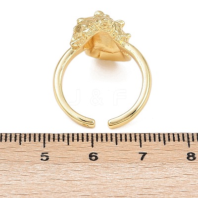 Ocean Theme Brass Cuff Rings RJEW-C135-01G-09-1