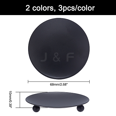 Iron Candle Holder DJEW-FH0001-03-1
