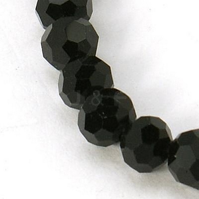 Faceted Glass Round Beads Strands X-GF4mmC27-1