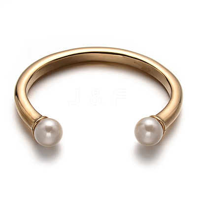 Ion Plating(IP) 316 Surgical Stainless Steel Cuff Bangles STAS-F013-01G-1