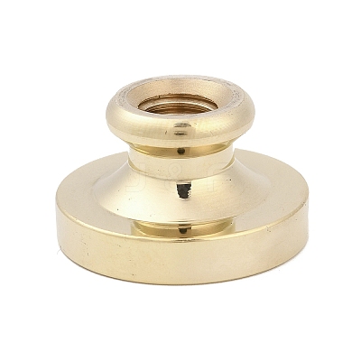 Golden Tone Crown Initial Wax Seal Brass Stamp Heads AJEW-A065-01E-1