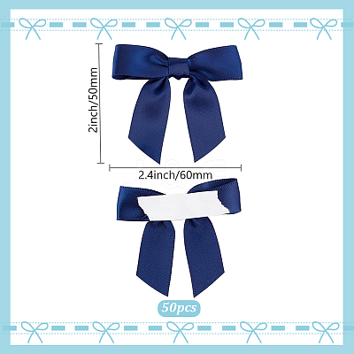 50Pcs Polyester Bowknot DIY-DR00011-1