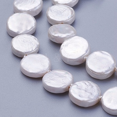 Shell Pearl Beads Strands X-BSHE-P030-01A-1