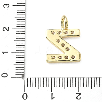 Brass Micro Pave Clear Cubic Zirconia Pendants KK-I476-01G-Z-1