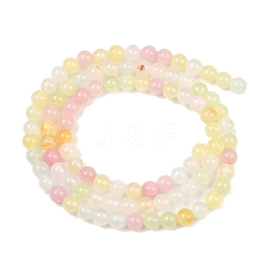 Natural Colorful Green Jade Beads Strands G-G757-01-4mm-1