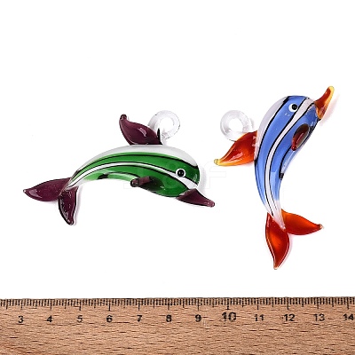 Handmade Lampwork Pendants LA-N048-13-1