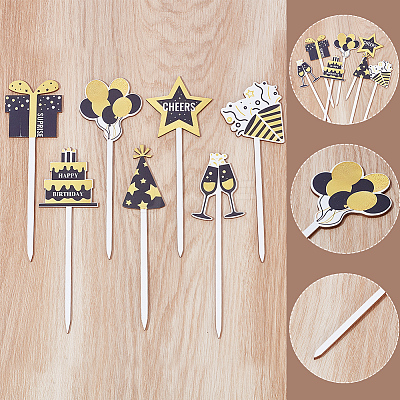 14Pcs Wooden Picks for Vase Decorations AJEW-SP0004-71D-1