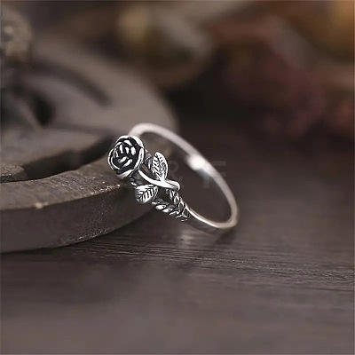 Alloy Rose Finger Rings WG6B24B-06-1