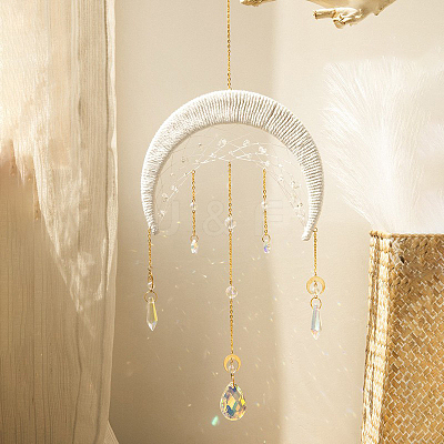 Glass Teardrop Pendant Decoration PW-WG19071-01-1