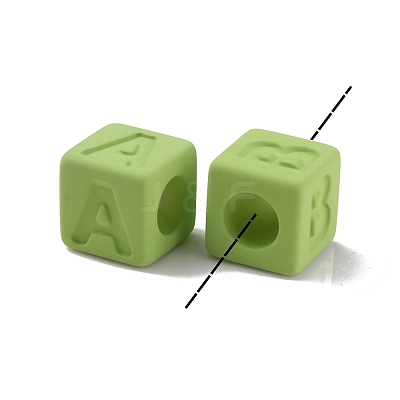 Rubberized Style Opaque Acrylic Beads OACR-K007-013D-1