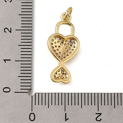 Rack Plating Brass Micro Pave Cubic Zirconia Pendants ZIRC-F142-12F-G-1