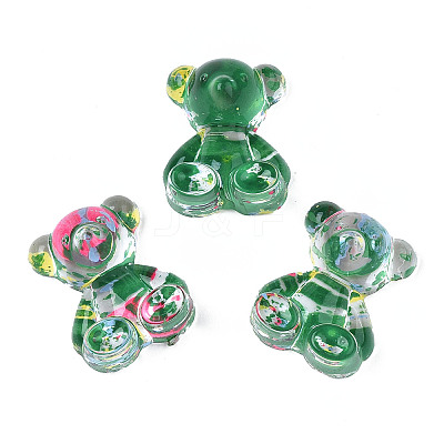 Spray Painted Transparent Acrylic Cabochons TACR-N006-71B-1