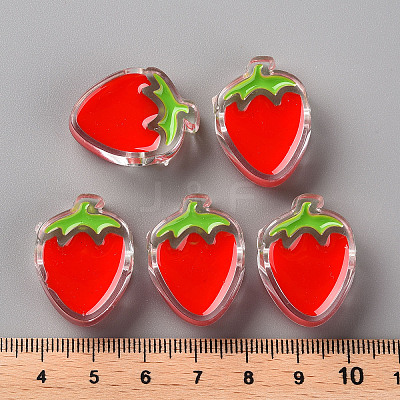 Transparent Enamel Acrylic Beads X1-TACR-S155-003F-1