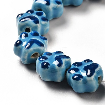 Handmade Printed Porcelain Beads X1-PORC-F005-02A-1