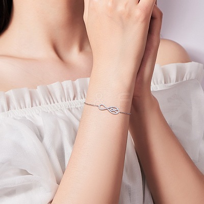 SHEGRACE Rhodium Plated 925 Sterling Silver Bracelet JB459A-1